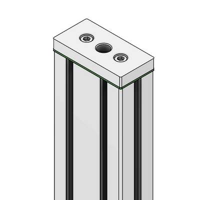 32-459014G-1SS MODULAR SOLUTIONS PNEUMATIC PLATE 45MM X 90MM WITH GASKET 1/4 G THREADED CENTER THRU HOLE
